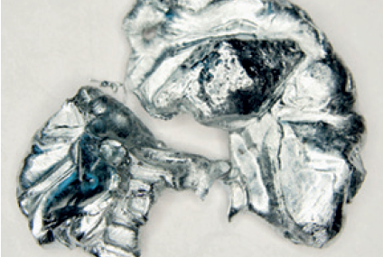 Galliumkristall – erhöhter Galliumanteil verhindert die Oxidation der Lötspitze